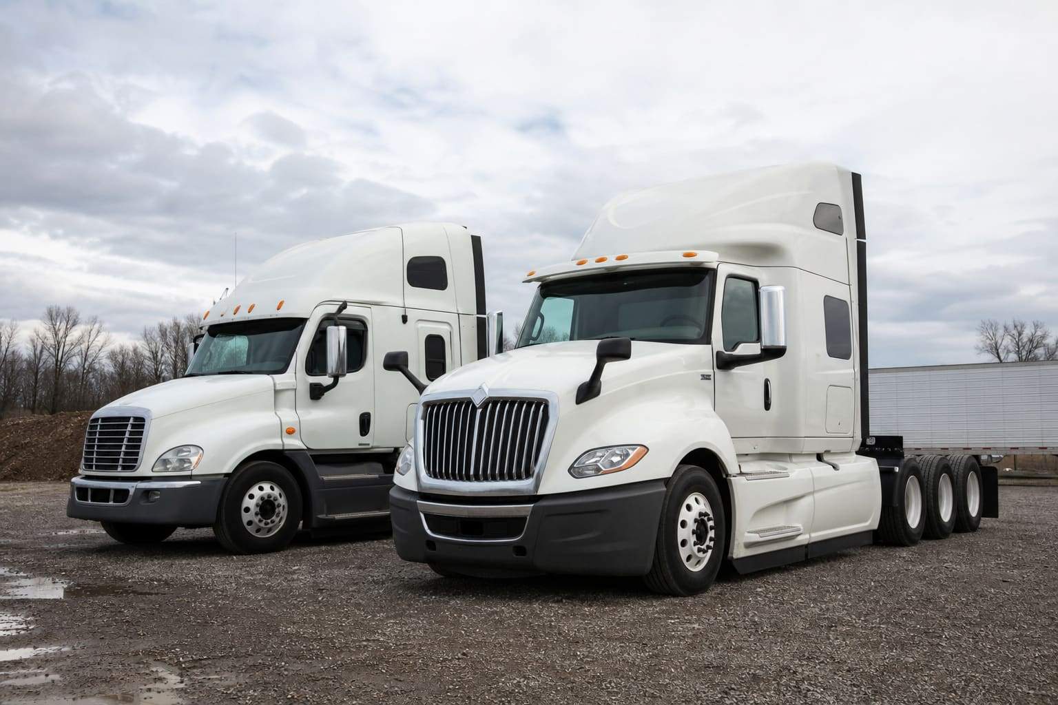 Highway tractors parked for fleet ECU tuning